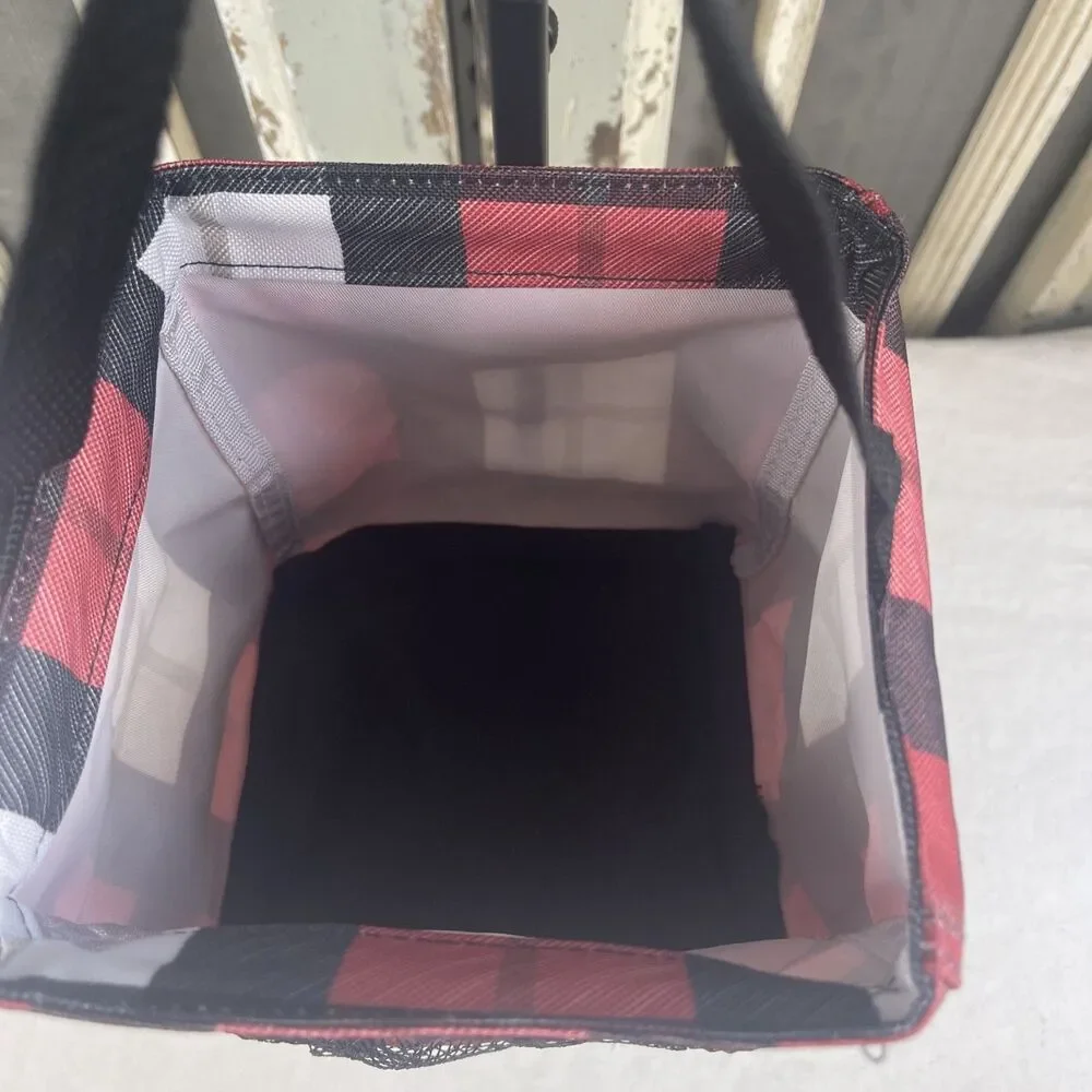 Thirty One Small Square Gift Bag Red & Black